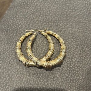 Large 10kt gold hoop earrings
